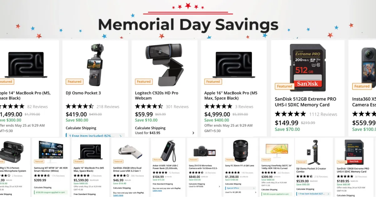 Cameras, computers, SSDs, accessories, more from just $1