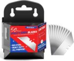 DIYSELF 50 Pack Utility Knife Blades, SK5 Steel Box Cutter Blades with Dispenser... - Image 2