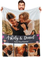 DayOfShe Ships Next Day, Personalized Blankets for Couples Photo Blankets for Gi... - Image 2