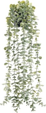 Der Rose 1Pcs Fake Plants Hanging Artificial Potted Faux Eucalyptus Plants for M... - Image 2