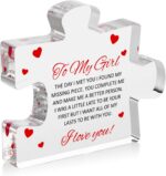 Engraved Acrylic Block Puzzle - Sentimental Gift for Her - Valentine's Day & Fia... - Image 2