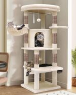 Globlazer Corner Cat Tree, 51in Curved Series Modern Cat Tower for Indoor Cats w... - Image 2