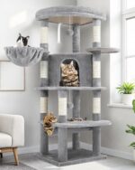 Globlazer Corner Cat Tree Tower for Indoor Cats, 51in Multi-Level Cat Condo Towe... - Image 2