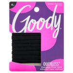 Goody Ouchless Seamless Hair Elastics, 8 Ct, Black, Damage-Free Gentle Hold Elas... - Image 2