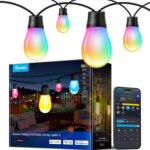 Govee S14 Bulb Outdoor String Lights 2, 96ft Smart RGBIC Warm White Lights with ... - Image 2