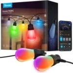 Govee Smart Outdoor String Lights H7015, 48ft RGBIC Outdoor Lights with 15 Dimma... - Image 2