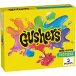 Gushers Tropical Fruit Flavored Snacks, Mini Pouches, 3 Ct, 1.32 oz - Image 2