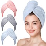 Hicober Microfiber Hair Towel Wrap, Fast Drying Hair Towels for Women, Soft Ligh... - Image 2