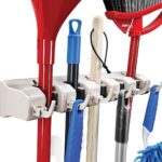 Home It Mop And Broom Holder Wall Mount - Garage Storage Systems with 5 Slots, 6... - Image 2