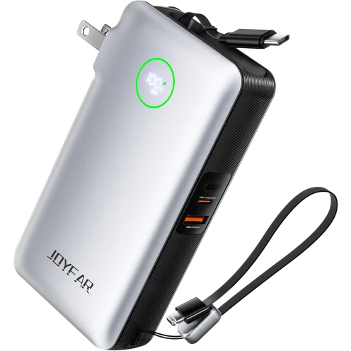 JOYFAR 10,000mAh GaN 35W Power Bank with Wall Plug