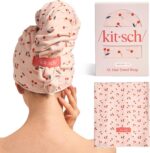 Kitsch Plush Microfiber Hair Towel Wrap for Women – Ultra Absorbent Microfiber B... - Image 2