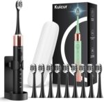 Kuicur Sonic Electric Toothbrush for Adults and Kids, Comes with 10 Brush Heads ... - Image 2