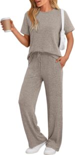 LILLUSORY Lounge Sets for Women 2 Piece Matching Summer Travel Outfits Sets 2026 - Image 2
