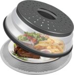 LekDrok 10 Inch Microwave Food Cover & Collapsible Silicone Mat - Splatter Guard... - Image 2