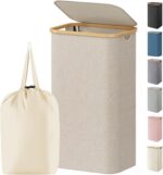 Lifewit 100L Laundry Basket with Lid, Clothes Hampers for Laundry with Bamboo Ha... - Image 2