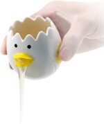 LuoCoCo Cute Egg Separator, Ceramics Vomiting Chicken Egg Yolk White Separator, ... - Image 2