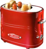 Nostalgia HDT600RETRORED Retro Pop-Up 2 Hot Dog and Bun Toaster, With Mini Tongs... - Image 2