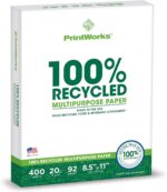 PrintWorks 100% Recycled Printer Paper 8.5" x 11" White - 20 lb Copy & Multipurp... - Image 2