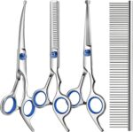 Professional 4 in 1 Dog & Cat Grooming Scissors Kit with Safety Round Tips,Sharp... - Image 2