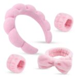 Puffy Spa Headband & Skincare Headbands for Women Makeup,Terry Cloth Towel Head ... - Image 2