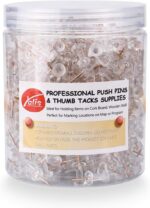 Push Pins 600 Count, Standard Rose Gold Pins Clear Thumb Tacks Steel Point and C... - Image 2