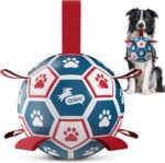 QDAN Dog Balls, World Cup Soccer Ball with Straps, Durable Herding Balls for Sma... - Image 2