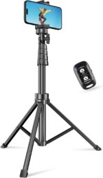 SENSYNE 62" Phone Tripod & Selfie Stick, Extendable Cell Phone Tripod Stand with... - Image 2