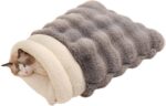 SOMAHE Cat Sleeping Bag for Indoor Cats, Faux Fur Pet Cave Bed & Burrow Nest, Re... - Image 2