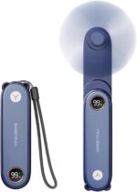 SWEETFULL Portable Handheld Mini Fan with LED Display, 3-in-1 Personal Foldable ... - Image 2