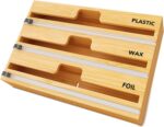 SpaceAid WrapNeat 3 in 1 Wrap Organizer with Cutter and Labels, Plastic Wrap, Al... - Image 2