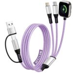 Travel Essentials, 3 in 2 USB A/C Cable to iPhone 17 Charger/iWatch Charger/IP, ... - Image 2