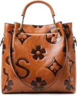 Travistar Floral Handbags Purses Women - Embossed Leather Top Handle Handbag Set... - Image 2