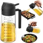 TrendPlain 16oz/470ml Glass Olive Oil Sprayer for Cooking – 2 in 1 Olive Oil Dis... - Image 2