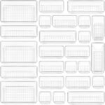 Vtopmart 25 PCS Clear Plastic Drawer Organizers Set, 4-Size Versatile Bathroom a... - Image 2