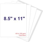 White Cardstock 8.5 x 11, 230gsm Cover Cardstock Paper, 85 Lb Heavy Card Stock f... - Image 2