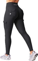 YEOREO CoreFlex Workout Cargo Leggings with Pockets for Women Hidden Scrunch But... - Image 2