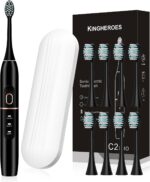 kingheroes Electric Toothbrush Set, Comes with 8 Brush Heads & Travel Case,4 Mod... - Image 2