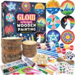 klmars Kids Wooden Painting Kit-Glow in The Dark-Arts & Crafts Gifts for Boys Gi... - Image 2