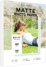 100 Sheets Matte Photo Paper 8.5x11, Goefun 200GSM/54LB Inkjet Printer Paper for... - Image 2