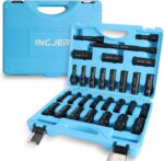 1/2" 29PCS Impact Socket Set, Upgrade CR-MO 6 Point Socket Set,SAE (3/8"-1") & M... - Image 2