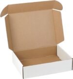 12"x9"x3" Shipping Boxes Set of 5, White Corrugated Cardboard Box Literature Mai... - Image 2