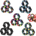 15 Pcs Magnetic Rings Fidget Toys Set Classroom Prizes for Kids Finger Magnet Ri... - Image 2