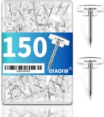 150 PCS Clear Push Pins Tacks Count in Reusable Box for Bulletin Boards and Wall... - Image 2