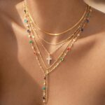 FAXHION 5PCS 14k Gold Plated Cross Necklaces for Women, Pendant Stacked Layered ... - Image 3