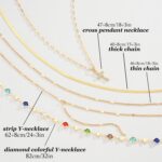 FAXHION 5PCS 14k Gold Plated Cross Necklaces for Women, Pendant Stacked Layered ... - Image 4