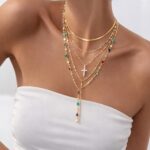 FAXHION 5PCS 14k Gold Plated Cross Necklaces for Women, Pendant Stacked Layered ... - Image 6