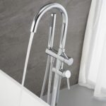 Freestanding Bathtub Faucet Tub Filler Faucets Chrome Floor Mounted Brass Bathro... - Image 5