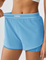 K-Swiss Women's 2 in 1 Athletic Running Shorts with Liner Pockets for Gym Workou... - Image 6