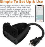 Amazon Basics Outdoor Smart Plug with 2 Individually Controlled Outlets, Works w... - Image 3