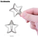 Star Hair Clips 2000s Y2K Snap Hair Barrettes Non Slip Star Hair Accessories Sil... - Image 3
